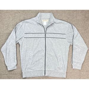 Norm Thompson Vintage Men's Full Zip Velour Track‎ Jacket Size Large